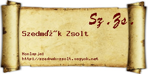 Szedmák Zsolt névjegykártya