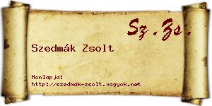 Szedmák Zsolt névjegykártya